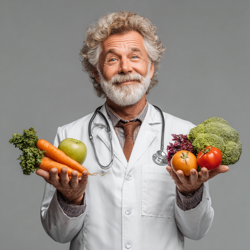 Idős hölgy friss zöldségeket vásárol a piacon